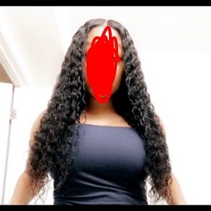 SOLD 26 inch Brazilian curly frontal wig